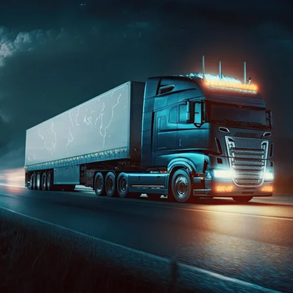 Truck with white trailer that says scania side 1024x682 1 600x600